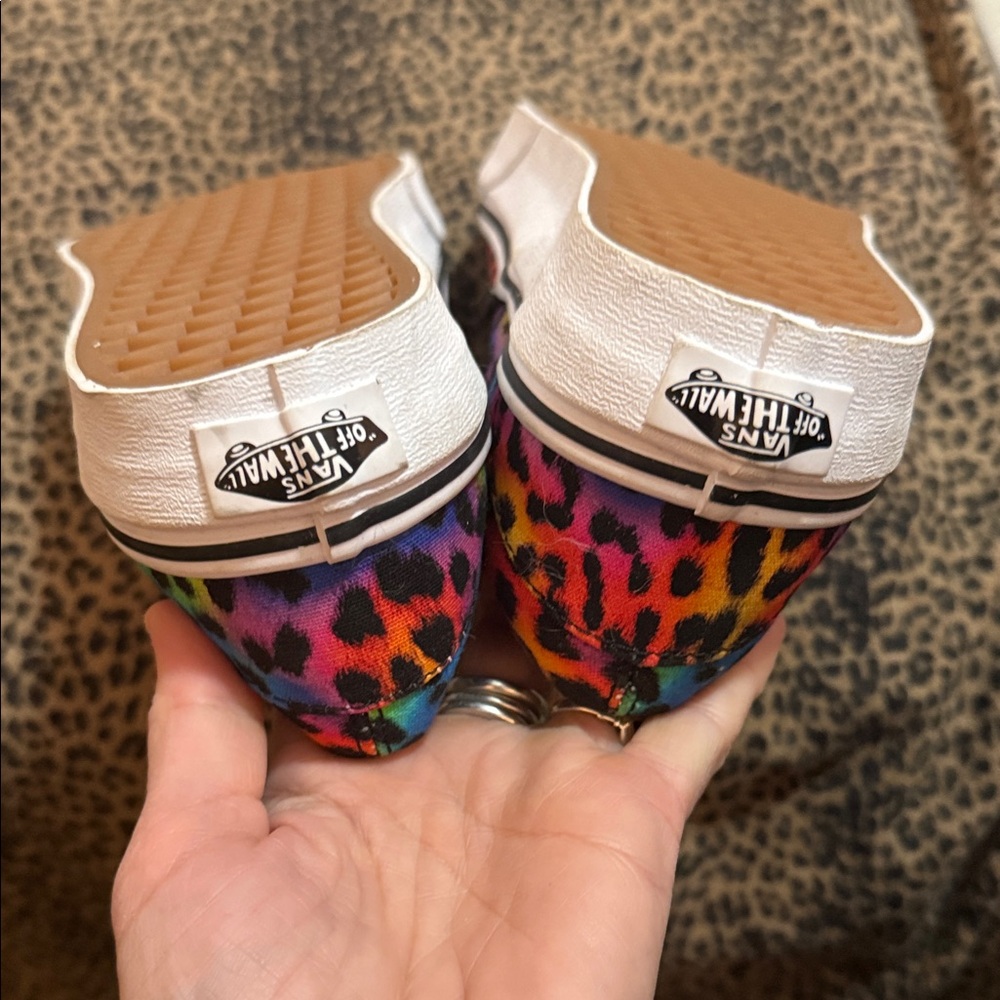 Vans slip-on women’s 6.5 rainbow cheetah leopord print shoes - Picture 7 of 7